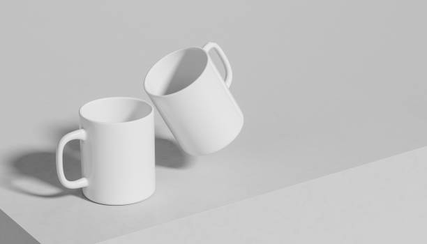 istock Mug mock up. White coffee mug mock up isolated on white background. 3D illustration 1892196527
