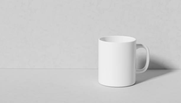 istock Mug mock up. White coffee mug mock up isolated on white background. 3D illustration 1892206420