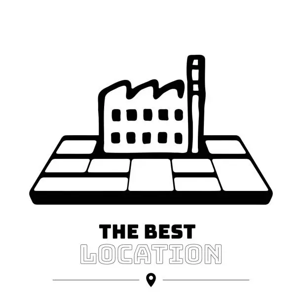 Vector illustration of Best Location for Work
