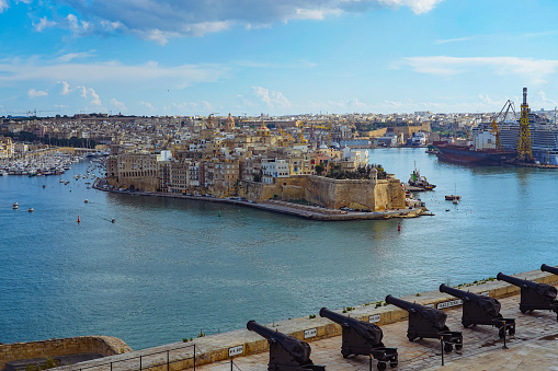 panorama valletta, Malta, mediterranean sea
