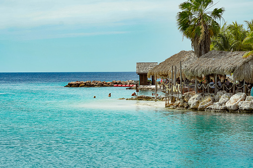 Resort in Curaçao, turquoise waters sandy beach Curaçao, Dutch Antilles, Caribbean Islands