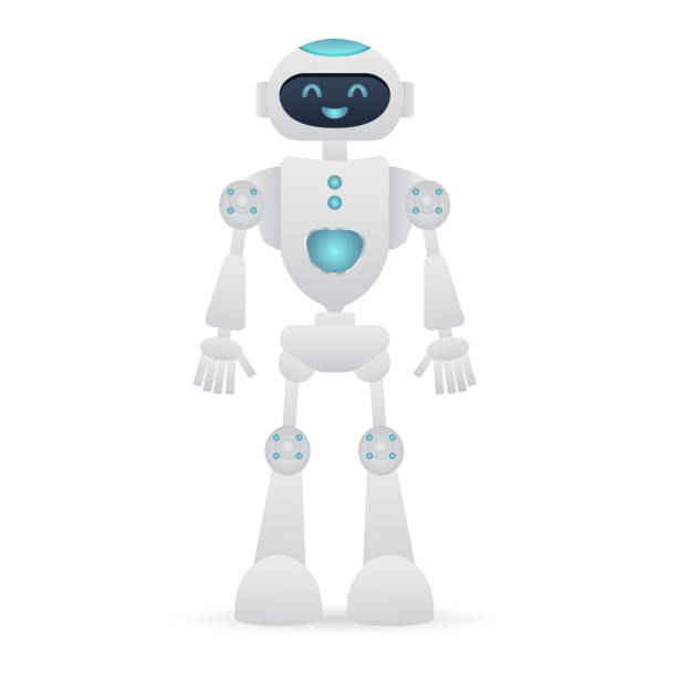 istock Robot, chat bot neural network, AI servers and robots technology. Set of cute robot ai character. 1892280935