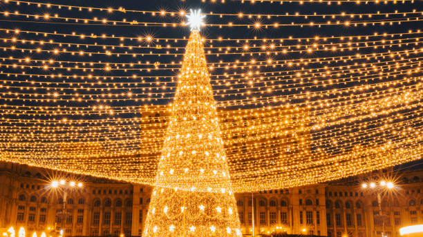 istock People in front of Christmas tree at Bucharest Christmas Market 1892401277