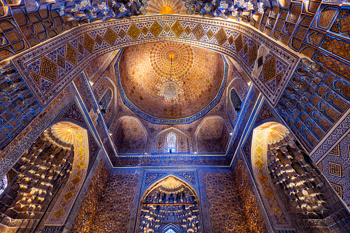 Gur-e-Amir mausoleum, the resting place of Tamer in Samarkand, Uzbekistan tame