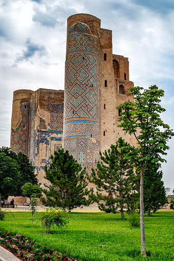 The remains of Tamerlan’s palace in the Dorut Tilovat complex of Shahrisabz, Uzbekistan