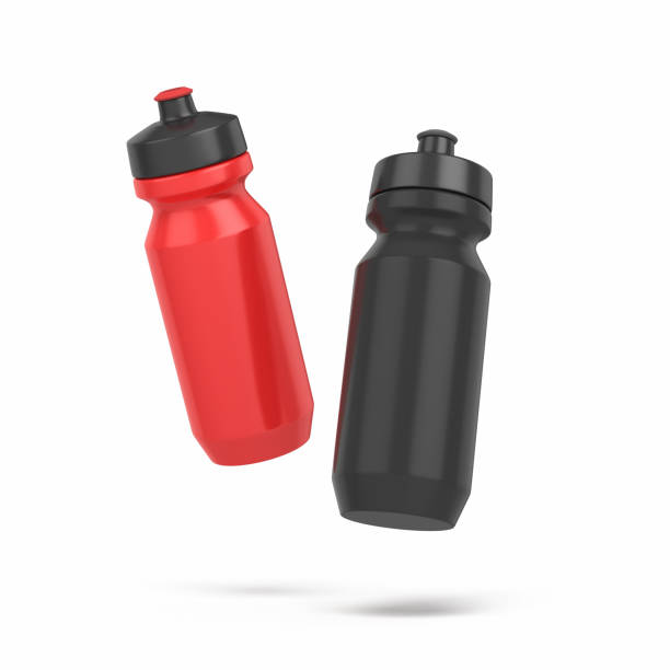istock Realistic Red Black Sports Water Bottle, Object + Shadow Clipping Path 1892491218
