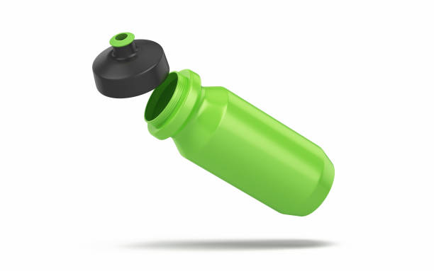 istock Realistic Green Black Sports Water Bottle, Object + Shadow Clipping Path 1892491221