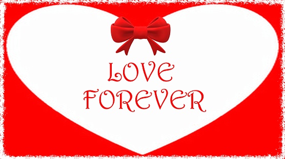 Love forever banner for Valentine's day