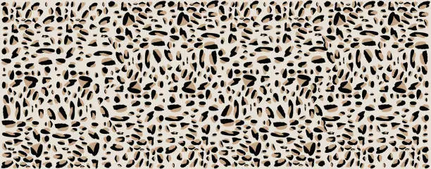 Vector illustration of Vector background. Animal print. Leopard pattern in flat style. Suitable for textile print, cover or screensaver.