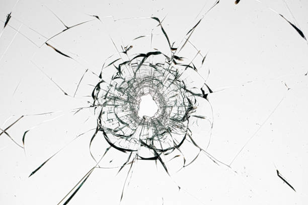 istock Bullet's Waltz: A Symphony of Destruction on the Transparent Stage 1892710155