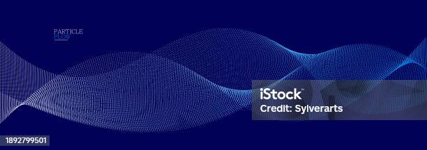 Blue Dots Array Blue Dots In Motion Dark Vector Abstract Background Particles Array ...
