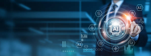 istock Artificial Intelligence, Revolutionizing, Innovative Businessman touch icon with Intelligent Integration of AI, Strategies for Sustainable development in the Rapidly Evolving AI driven global network 1892804147