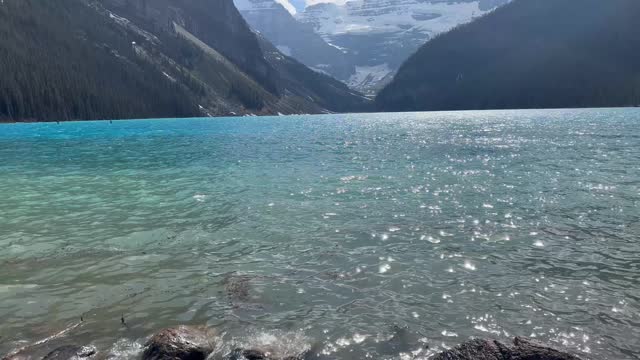 Water's edge at Lake Louise, Canada