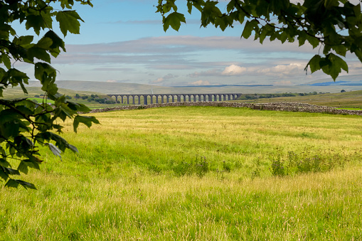 Image of the Ribblehead Railway Viaduct in the Yorkshire Dales National Park, England.