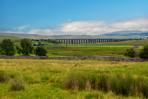 Image of the Ribblehead Railway Viaduct in the Yorkshire Dales National Park, England.