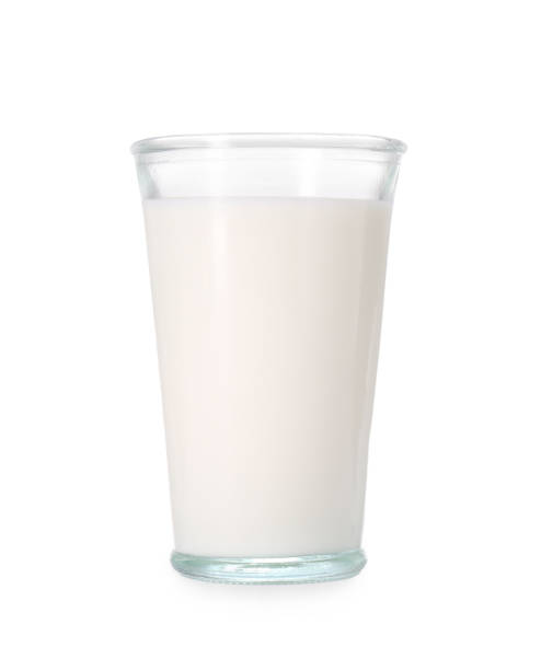 istock Glass of fresh milk isolated on white 1892965197