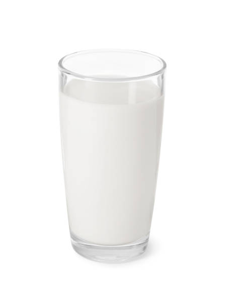 istock Glass of fresh milk isolated on white 1892965723