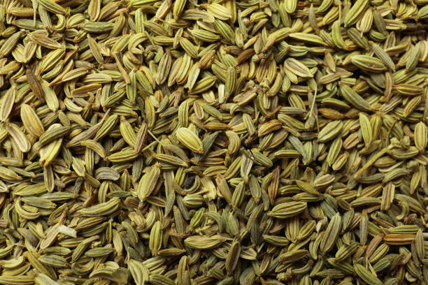istock Many fennel seeds as background, top view 1892984946