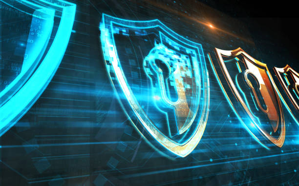 istock Cyber security with shield symbol digital concept 3d illustration 1893019250