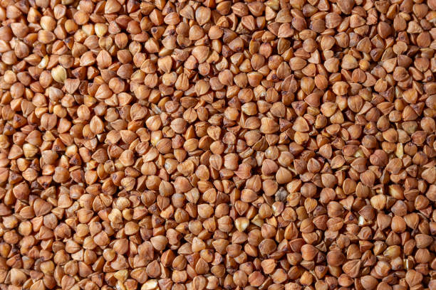 istock Dry Uncooked Brown Buckwheat Groats Background 1893067648