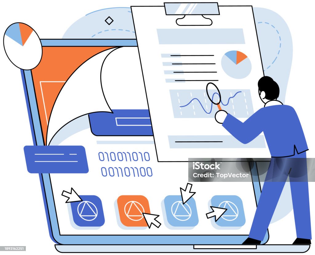 Application Testing Photo Application Testing Metaphor Vector Application Testing Scale To ...