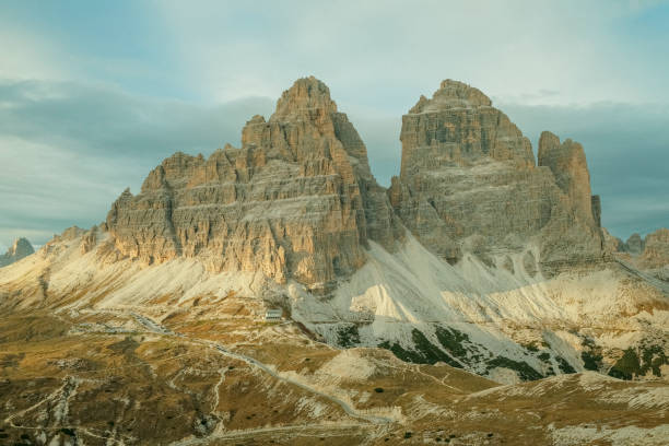 istock Raised view of rugged mountains at sunset 1893202942