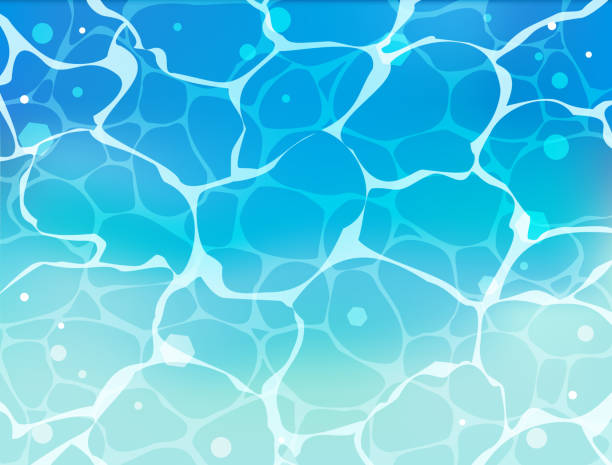 stockillustraties, clipart, cartoons en iconen met ripples on the sea surface - golf water