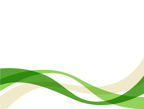 This is an illustration of three green curved lines that can be used as a background or decoration.