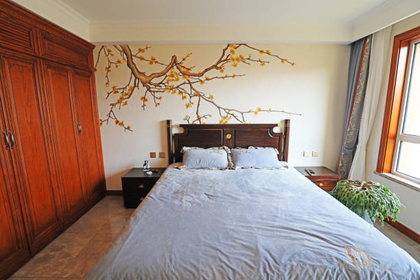 Bedroom decoration landscape, close-up photos