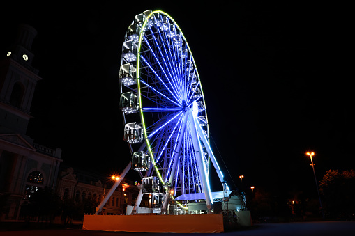 Munich's Alternative Beer Fest 2020 â€“ Ferris Wheel in Munich at dusk, taken on mobile phone