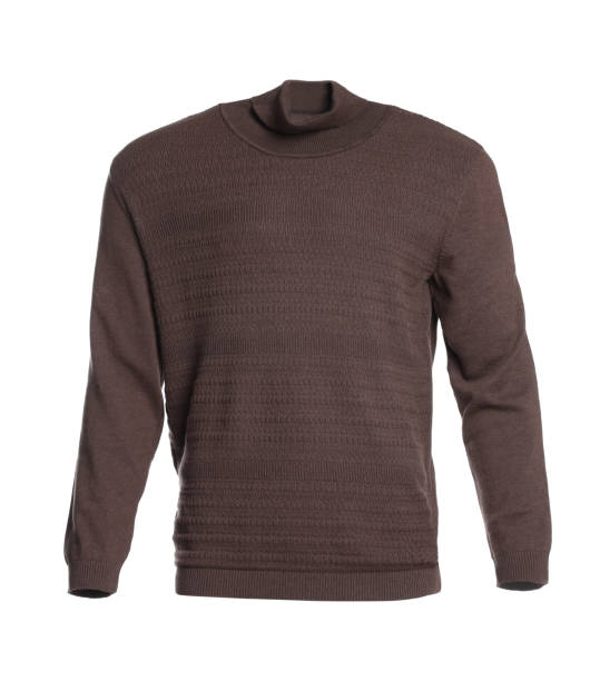 istock One warm brown sweater isolated on white 1893361001
