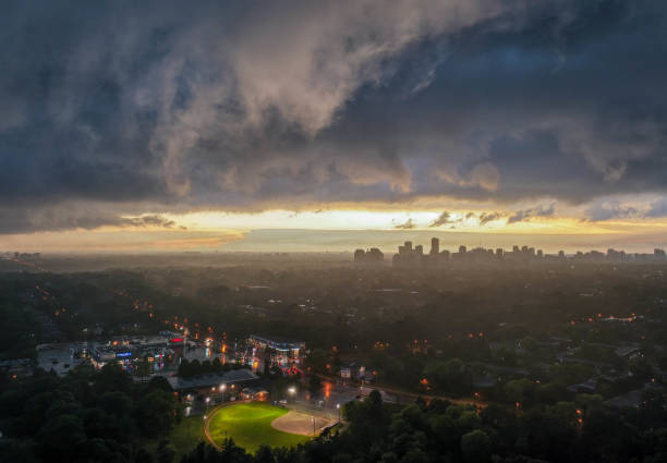 Sunset over downtown North York, Toronto, Canada
