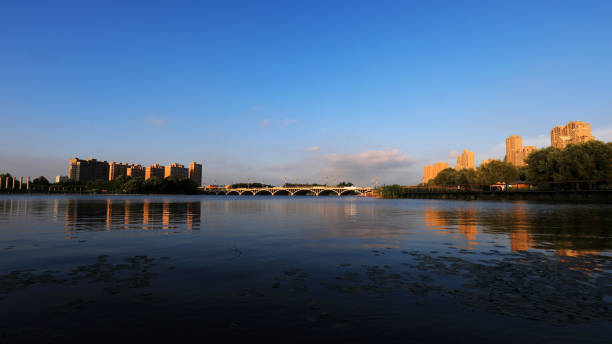 istock Waterfront City Architectural scenery, North China 1893490355