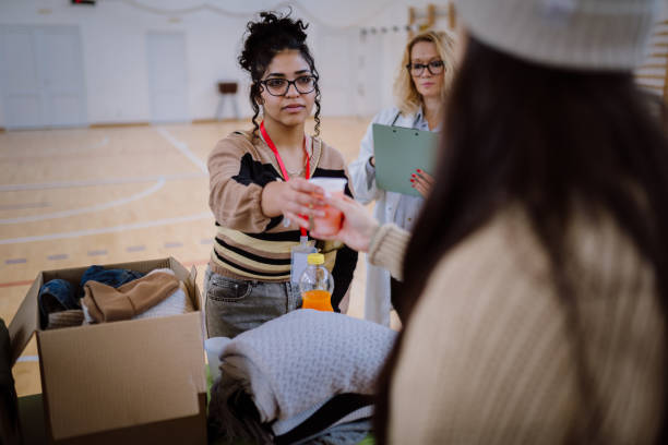 istock Refugees at a Help Center 1893496634