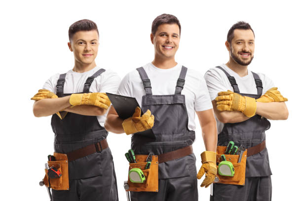 istock Team of male workers in uniforms 1893496654