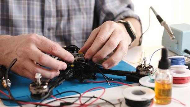 istock Repiaring Ppocess Of FPV Hobby Drone At Service Center 1893501101