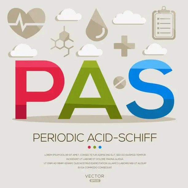 Vector illustration of PAS _ Periodic acid-Schiff