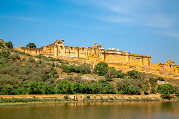 istock Amer Fort building against dramatic sky background. 1893616604
