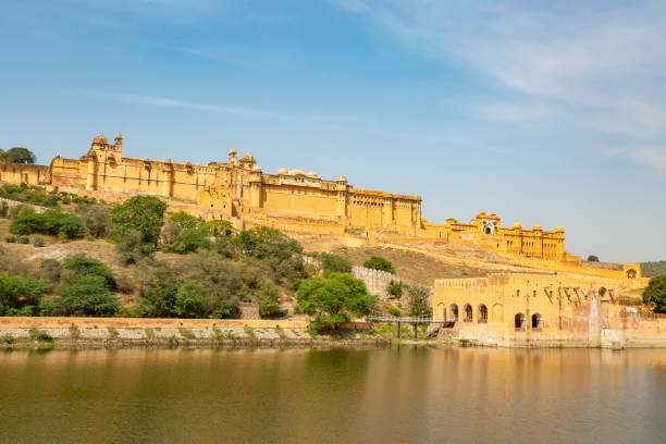 istock Amer Fort building against dramatic sky background. 1893617128