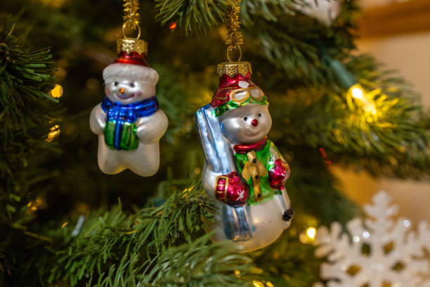 istock Colorful snowman Christmas tree ornament 1893643054