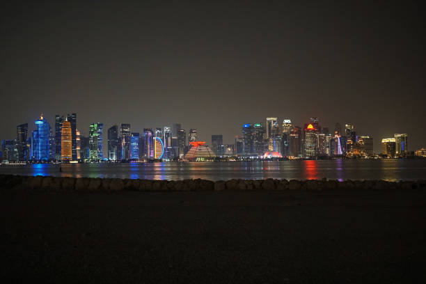 istock City at Night - Downtown Doha, Qatar 02 1893650320