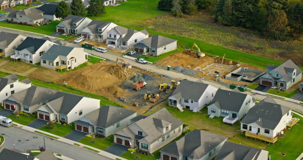 istock Under Construction Tract Housing in Emmaus, Pennsylvania - Aerial 1893669816