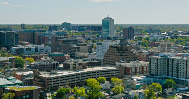 istock Ann Arbor, Michigan Cityscape on Mostly Clear Day - Aerial View 1893714813