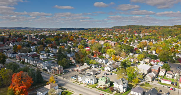 istock Drone View of Lancaster, Ohio on a Sunny Fall Day 1893753732