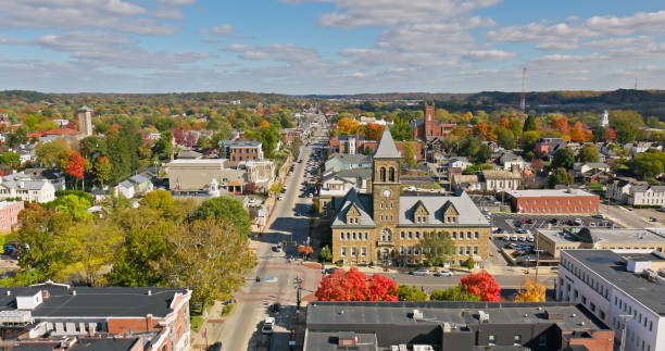 istock Lancaster, Ohio Streets on a Sunny Day - Aerial 1893753750