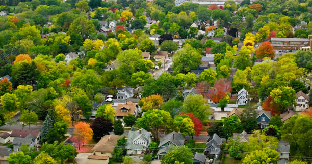 istock Drone View of Houses in St. Cloud, Minnesota 1893770979