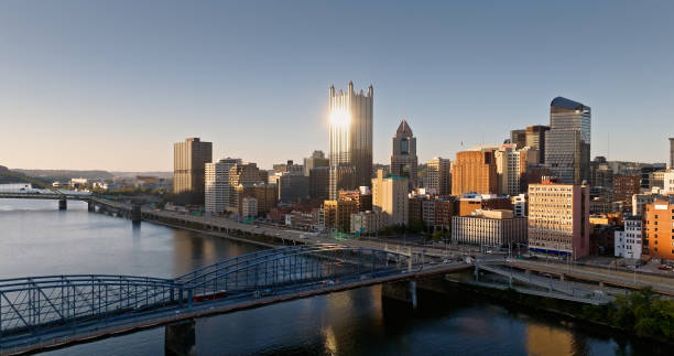 istock Monongahela River and Downtown Pittsburgh, Pennsylvania on a Clear Day in Fall - Drone Shot 1893812166