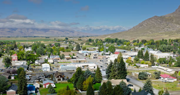 istock Drone Shot of Arco, Butte County, Idaho 1893819499