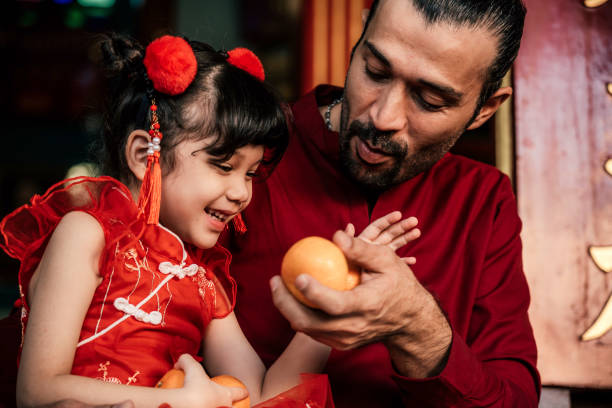 istock Father and daughter in the Chinese temple 1893825767