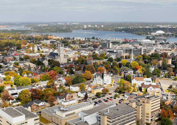 istock Aerial video of Queen's University，Canada 1893861086